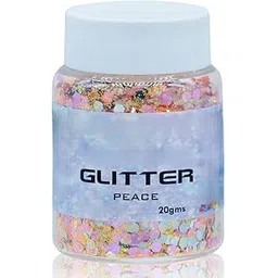 Aadyacrafts Glitter Peace Holographic Craft Glitter, Orange Pink Purple Mix, Iridescent Chunky, 20g, JCG202-picture-18