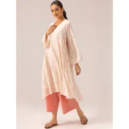 Aaghnya Women Floral Printed Angrakha Kurta with Palazzos-picture-14