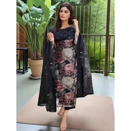 Aaghnya Women Printed Viscose Rayon Kurta Sets-picture-30