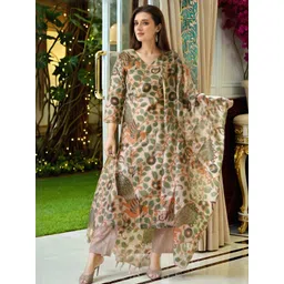 Aaghnya Women Viscose Rayon Printed Kurta Sets-picture-23