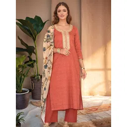 Aaghnya Women Viscose Rayon Printed Kurta Sets-picture-39