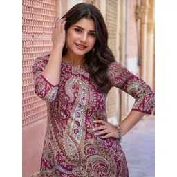 Aaghnya Women Viscose Rayon Printed Kurta Sets-picture-26