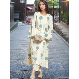 Aaghnya Women Viscose Rayon Printed Kurta Sets-picture-21