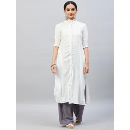 Aaheli Women White Kurta-picture-11