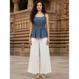 AAHWAN Print Ethnic Peplum Top-picture-18