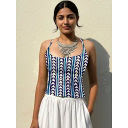 AAHWAN Print Sweetheart Neck Tank Top-picture-39