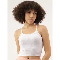 AAHWAN Shoulder Straps Ribbed Fitted Crop Top-picture-13