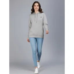 AAITHAN Women Solid Hooded Long Sleeves Pullover Regular Sweatshirt-picture-14