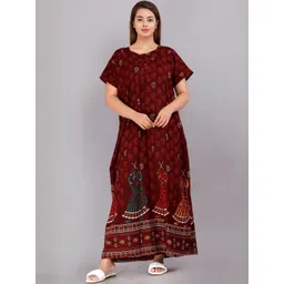 AAKARSHANA CREATION Women Printed Cotton Nightdress-picture-25