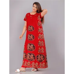 AAKARSHANA Printed Maxi Nightdress-picture-19