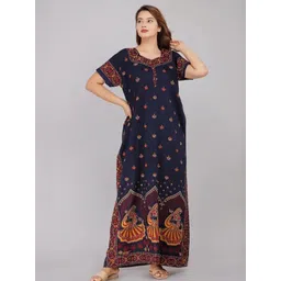 AAKARSHANA Printed Maxi Nightdress-picture-18