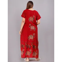 AAKARSHANA Printed Maxi Nightdress image 5