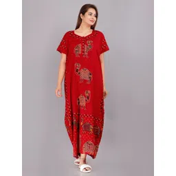 AAKARSHANA Printed Maxi Nightdress image 1