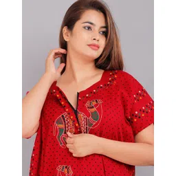 AAKARSHANA Printed Maxi Nightdress image 3