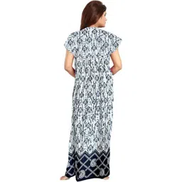 AAKARSHANA CREATION Black Pure Cotton Maxi Printed Nightdress image 2