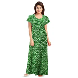 AAKARSHANA CREATION Green Pure Cotton Maxi Printed Nightdress-picture-37