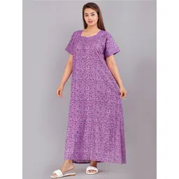 AAKARSHANA CREATION Printed Maxi Nightdress-picture-32
