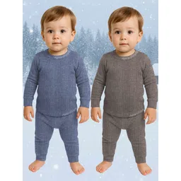 Aakarshini Kids Pack Of 2 Round Neck Thermal Set-picture-34
