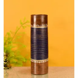 aakriti art creations Autumn Leaf Vigo Blue Terracotta Table Vase-picture-11