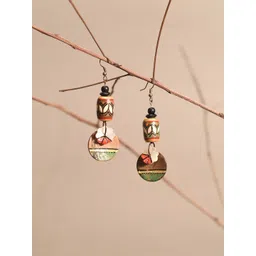 AAKRITI ART CREATIONS Brass-Plated Contemporary Drop Earrings-picture-26