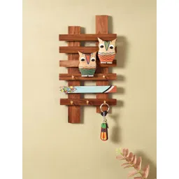 AAKRITI ART CREATIONS Brown Wood Owl Key Holders-image-17