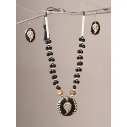 AAKRITI ART CREATIONS Floral Beaded Jewellery Set-image-43