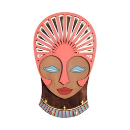 AAKRITI ART CREATIONS Pink & Brown Printed Wooden Viona Key Hanger-picture-22