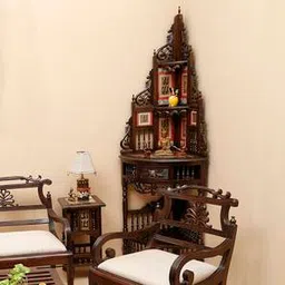 aakriti art creations Quadro Iii Solid Wood Side Table in Matte Walnut Finish-picture-41