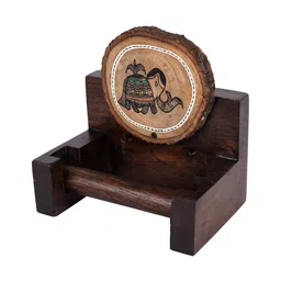 AAKRITI ART CREATIONS Towel Holder Handcrafted Wooden Tribal Art (6x4x6)-picture-17