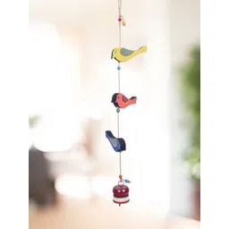 AAKRITI ART CREATIONS Yellow & Blue Trinity Of Birds Windchime-picture-22