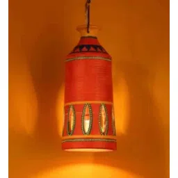 Baker Roma-A Orange & Yellow Jute Hanging Light-image-0