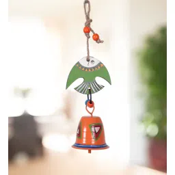 Fish And Bell Multicolour Wood & Metal Windchime by Aakriti Art Creations-image-5