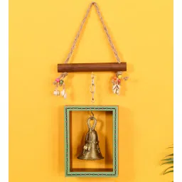 Handcrafted Dhokra Multicolour Wood Hanging Bell by Aakriti Art Creations-image-42