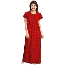 AALIT Cotton Nighty, Nightgown, Attractive Nightwear, Maxi, Nighty, Nightdress, Gown, Feeding Zipper Gown-picture-15