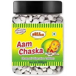 aam chaska AAM Chatpati Tablets Digestive Churan Goli AAM CHASKA| Khathi Meethi | Mango Candy | Chatpati Goli | 300GM-picture-22