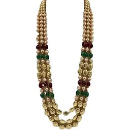 aamrapali silver gems Red & Gold Stone Necklace – Vibrant Red and Gold Gemstone Jewelry for Women-picture-59