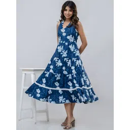 A&K Printed A-Line Midi Ethnic Dress-picture-17