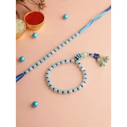 Aapno Rajasthan Aqua Beads Bhaiya Bhabhi Rakhi-picture-26