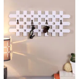 aapno rajasthan Beautiful & Subtle White - 4 Hooks Key Holder-picture-15