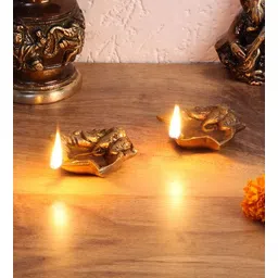 aapno rajasthan Brown Terracotta (Set of 2) Diya-picture-17