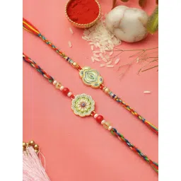 Aapno Rajasthan Floral Multicolored Set of 2 Rakhi-picture-14