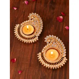 Aapno Rajasthan Gold Metal Basic Candle holder-picture-29