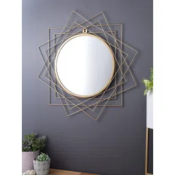 Aapno Rajasthan Gold-Toned Metal Framed Mirror-picture-27