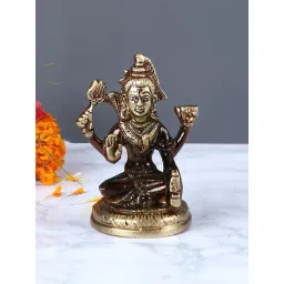 Aapno Rajasthan Golden Brass Lord Shiva Showpiece - Set of 1-picture-39