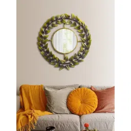 Aapno Rajasthan Green Metal Wall Mirror-picture-13