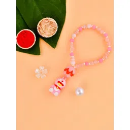 Aapno Rajasthan Kids Set Of 3 Pastel Beaded Funky Doremon Rakhi Gift Set-picture-26