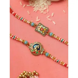 Aapno Rajasthan Peacock Grace Set of 2 Rakhi-picture-45