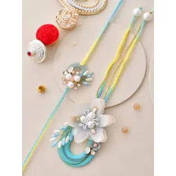 Aapno Rajasthan Radiant Flora & Pearl Crafted Bhaiya Bhabhi Set-picture-19