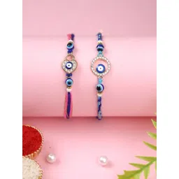 Aapno Rajasthan Set of 2 Blue Evil Eye Rakhi-picture-17