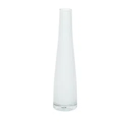 Aapno Rajasthan White Glass Flower Vase image 2